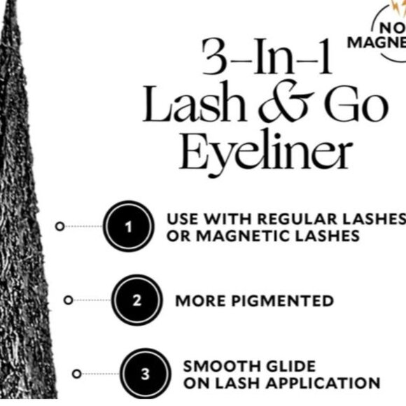 💋3/$15💋Velour Lash & Go - Black Eyeliner & Lash Adhesive Hybrid NIB - Picture 5 of 6